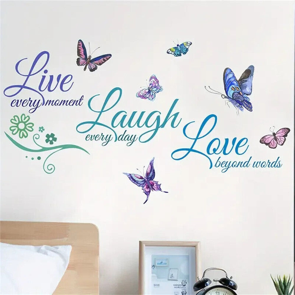 "Live Laugh Love" Wall Decal 15" x 25.5" Live Every Moment, Every Day Home & Garden:Home Décor:Decals, Stickers & Vinyl Art Style Your Walls
